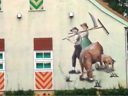 店舗　看板工事　外観　群馬県　手書き看板